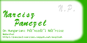 narcisz panczel business card